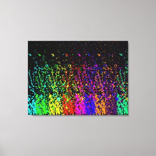 Splatter Paint Canvas Print (Front)