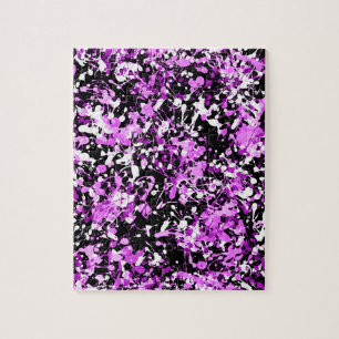 Splatter Paint in Orchid Jigsaw Puzzle