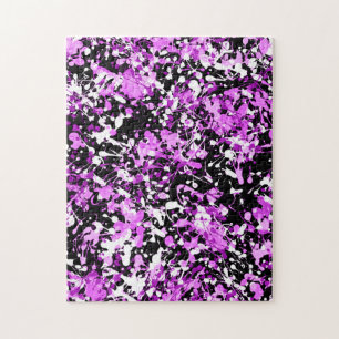 Splatter Paint in Orchid Jigsaw Puzzle