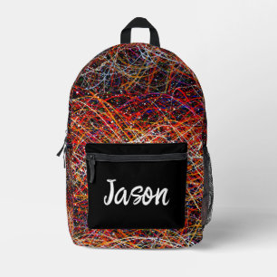 Splatter Paint Personalized Printed Backpack