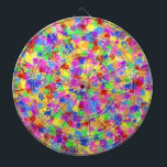 Splatter Paint Rainbow Bright Colourful Background Dartboard<br><div class="desc">This bright dartboard design has a rainbow of colour splashed on it in a splatter paint style. Reminiscent of fauvist and expressionist art, the pattern is done in shades of red, yellow, purple, green and blue. It's an abstract, whimsical design for an artist or anyone who needs some bold, vibrant...</div>