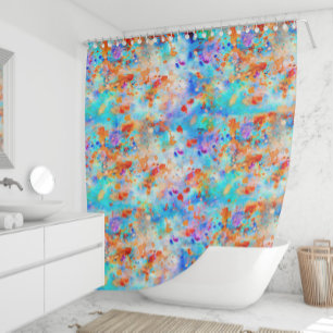 Splatter Paint Rainbow of Bright Colour Background