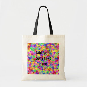 Splatter Paint Rainbow of Bright Colour Background Tote Bag