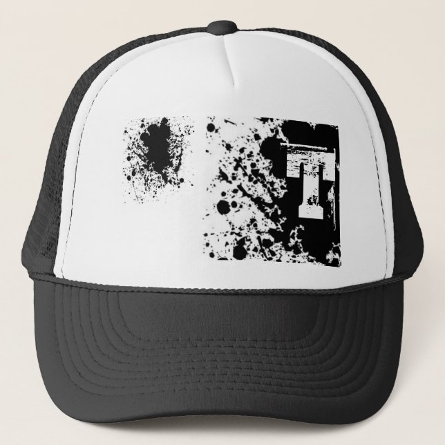 Splatter paint T Trucker Hat (Front)