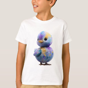 Splatter Painted Colourful Baby Duck Kids T-Shirt