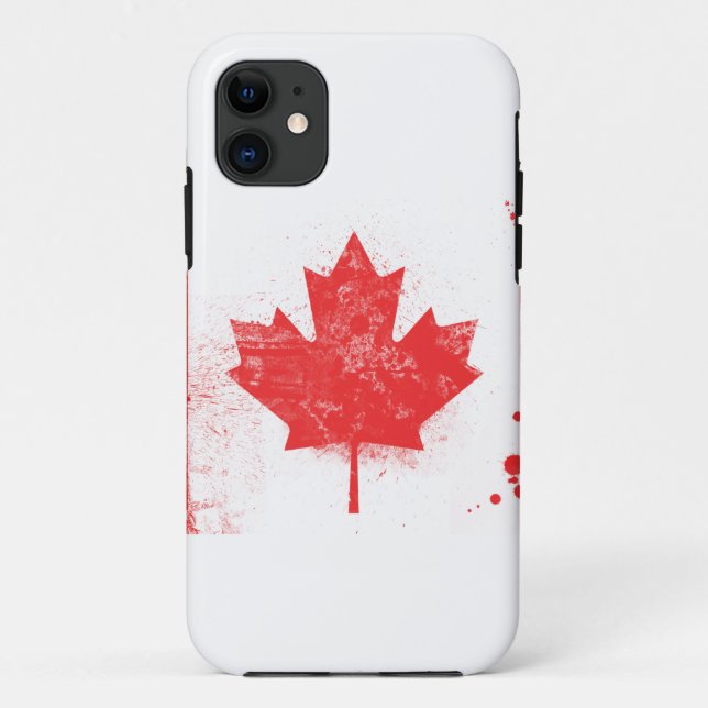 Splatter Painted Flag of Canada Case-Mate iPhone Case (Back)