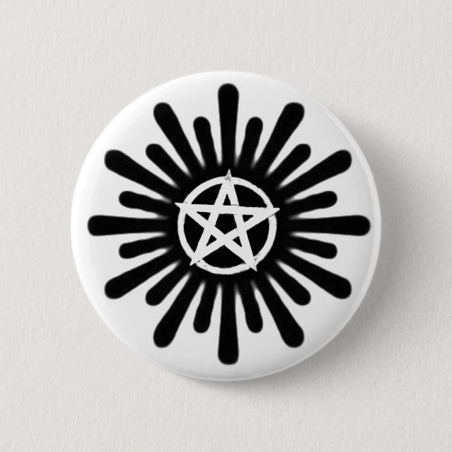 Splatter Pentacle 2 Inch Round Button (Front)