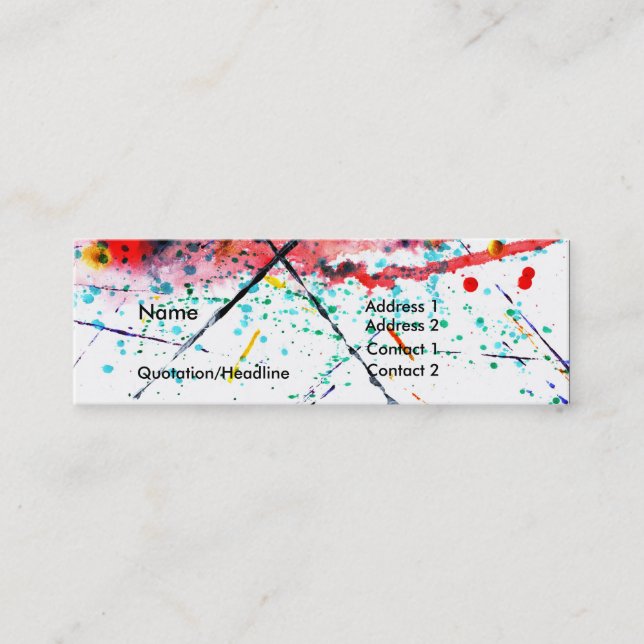 Splatter Profile Card (Front)