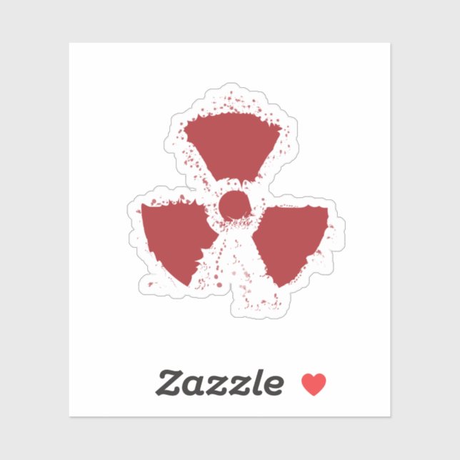 Splatter Radioactive Warning Symbol (Sheet)