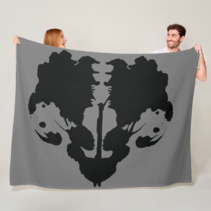 Splatter Rorschach Inkblot Test Fleece Blanket