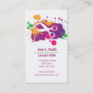 Splatter Scissors Business Card