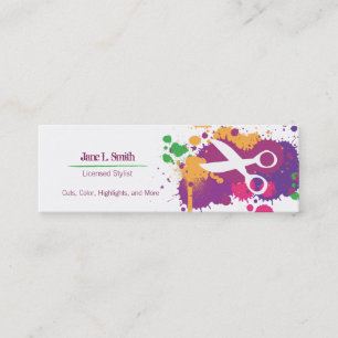 Splatter Scissors Mini Business Card