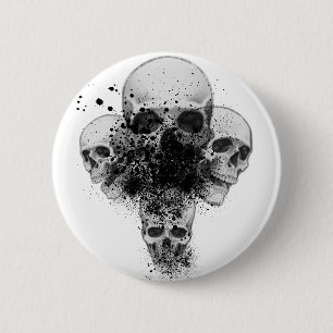 Splatter Skull Button