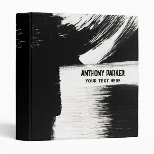 Splatter Stroke Paintbrush 3 Ring Binder
