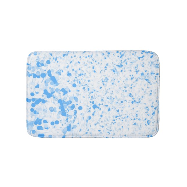 Splatter Texture - Blue Bath Mat (Front)