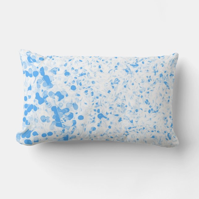 Splatter Texture - Blue Lumbar Pillow (Front)
