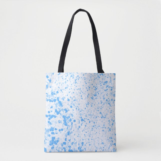Splatter Texture - Blue Tote Bag (Front)