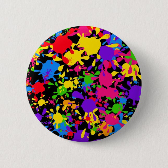 Splatter Wallpaper 2 Inch Round Button (Front)