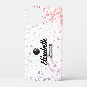Splatter Watercolor Photo and Name iPhone 12 Mini iPhone 12 Mini Case