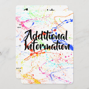 Splattered Additional Information Card