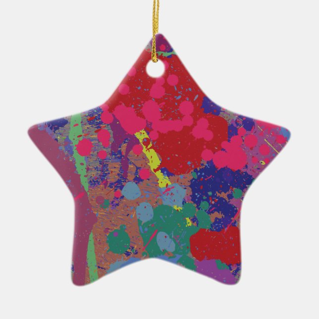 Splattered Ceramic Ornament (Front)
