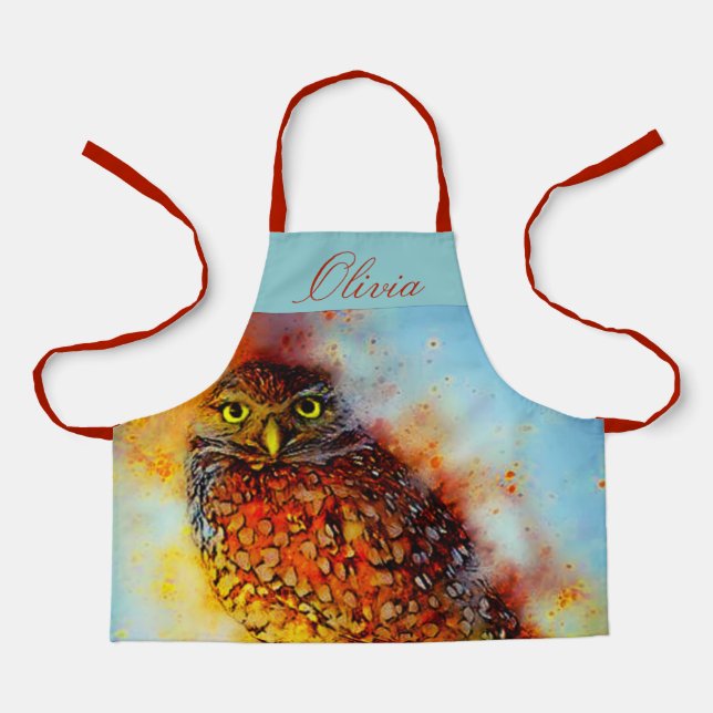 Splattered owl  apron (Front)