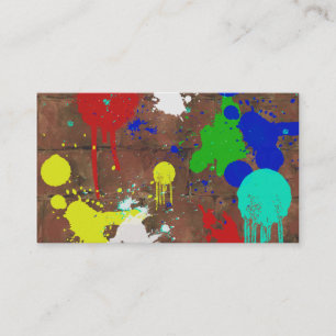 Splattered Paint Business Card
