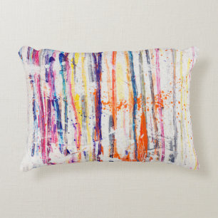 Splattered paint on white backgroundpaint,art,fine accent pillow