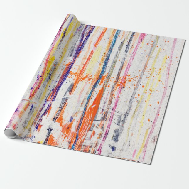 Splattered paint on white backgroundpaint,art,fine wrapping paper (Unrolled)