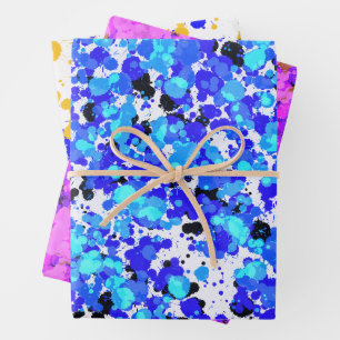 Splattered Paint Wrapping Paper Sheet