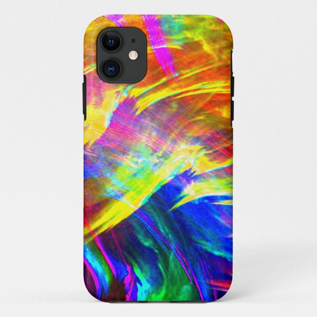 Splattered Rainbow Abstract Art Vibrant Colourful Case-Mate iPhone Case (Back)