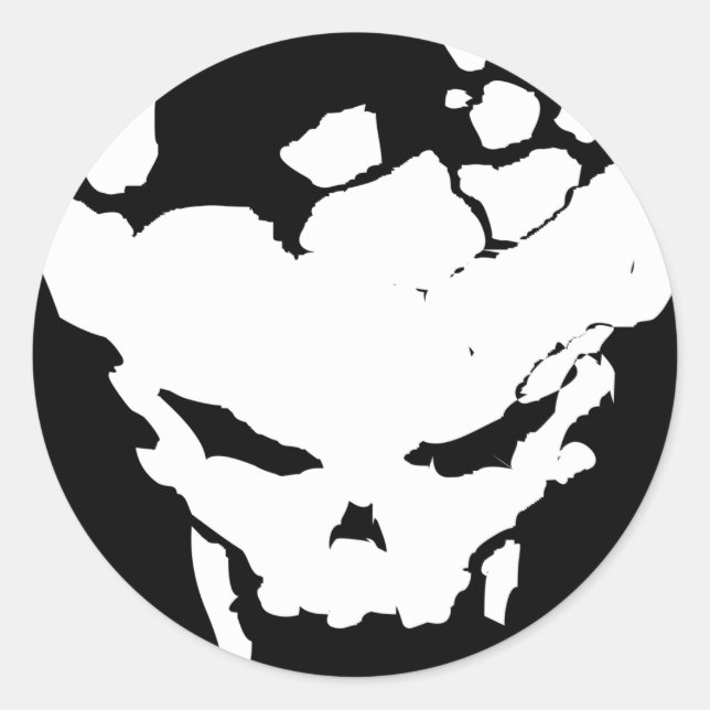 Splattered Skull Sticker (Front)