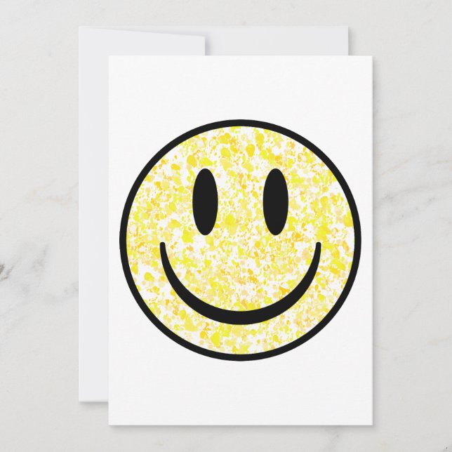 Splattered Smile Face Invitation (Front)