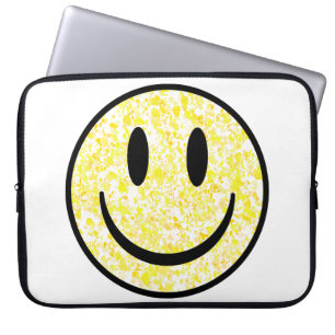 Splattered Smile Face Laptop Sleeve