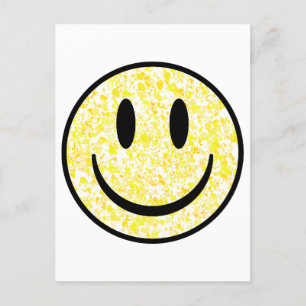 Splattered Smile Face Postcard