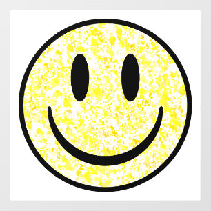 Splattered Smile Face Window Cling