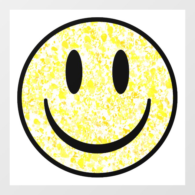 Splattered Smile Face Window Cling (Sheet)