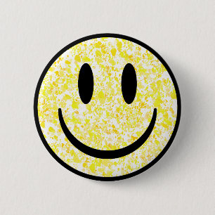 Splattered Smiley Face 2 Inch Round Button