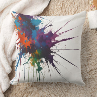 Splattered Throw Pillow