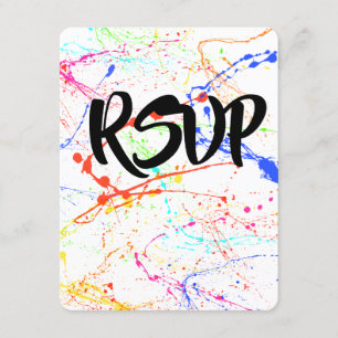 Splattered Wedding RSVP