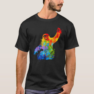 Splattering Paint Sloth Drip Painting Sloth T-Shirt