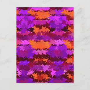 Splatters of Purple and Orange Postcard