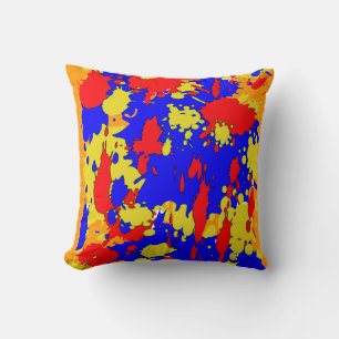 Splatters Throw Pillow