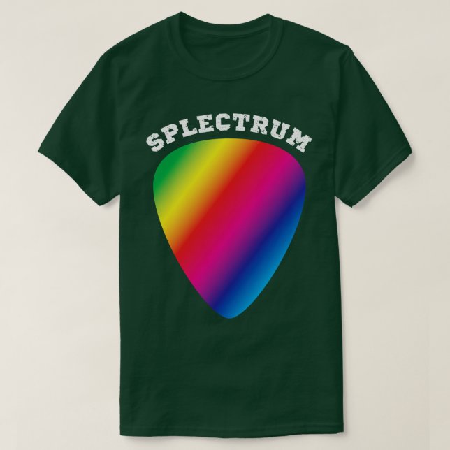 Splectrum rainbow coloured plectrum spectrum T-Shirt (Design Front)