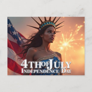 Splendid 4th of July Design - Fireworks & Freedom Holiday Postcard