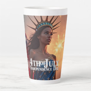 Splendid 4th of July Design - Fireworks & Freedom Latte Mug