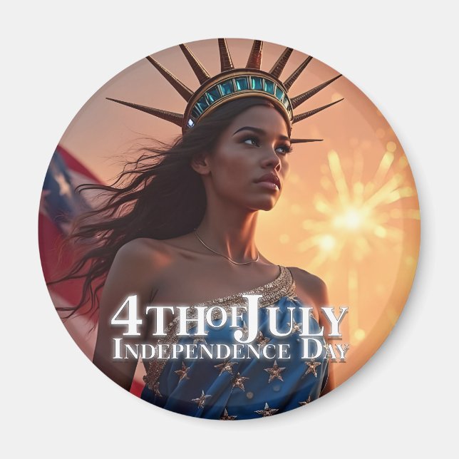 Splendid 4th of July Design - Fireworks & Freedom Magnet (Front)