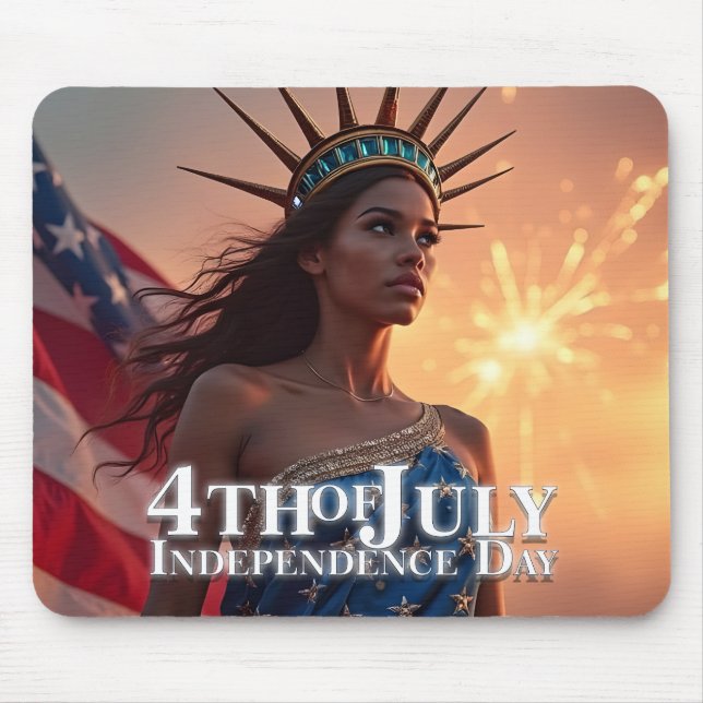 Splendid 4th of July Design - Fireworks & Freedom Mouse Pad (Front)