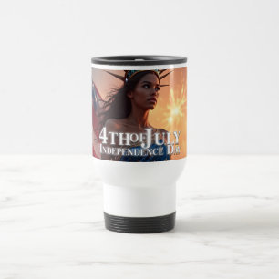 Splendid 4th of July Design - Fireworks & Freedom Travel Mug