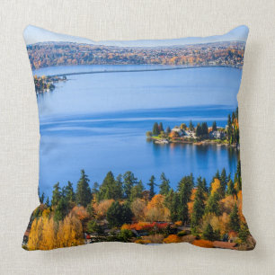 Splendid colours of fall at Bellevue Throw Pillow
